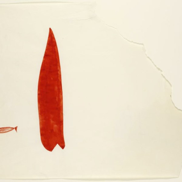 About red fish on a white plate and Joseph&nbsp;Beuys